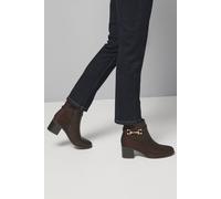 Wallis Antonia Faux Leather Snaffle Detail Mid Heel Ankle Boots In Brown brown 7