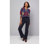 Wallis Women's Argyle Check Knitted Cardigan in Navy | Size: Small Wallis Navy S