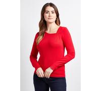 Wallis Asymetric Gathered Knitted Jumper red S