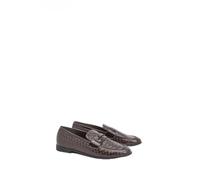 Wallis Billie Faux Leather Woven Loafers, 5, Chocolate
