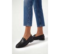 Wallis Billie Faux Leather Woven Loafers In Black black