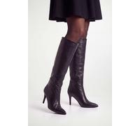 Wallis Binky Faux Leather Stiletto Heel High Leg Boots, 6, Black