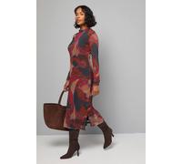 Wallis Black Abstract Mesh High Neck Midi Dress black 20