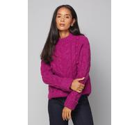 Wallis Bobble Cable Jumper In Fuchsia fuchsia