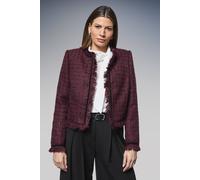 Wallis Boucle Trim Detail Jacket In Wine wine 18