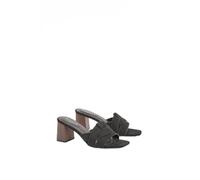 Wallis Brooklyn Faux Suede Block Heel Mules, 8, Natural Black