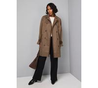 WALLIS Brown Check Collared Coat 12