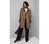Wallis Brown Check Collared Coat brown