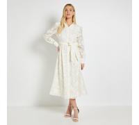 Wallis Burn Out Organza Dress Petite IVORY SIZE 12