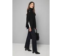 Wallis Women's Button Detail High Neck Knitted Poncho Jumper in Black | Size: S/M Wallis Black S/M