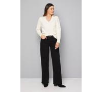 Wallis Cable Embellished Polo Collar Jumper In Ivory ivory M