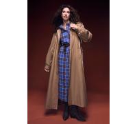 Wallis Check Seam Detail Belted Shirt Dress In Blue blue 16
