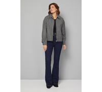 Wallis Women's Check Zip Through Bomber Jacket in Grey | Size: 16 Wallis Grey 16