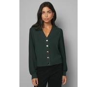 Wallis Chiffon Sleeve Button Front Cardigan In Green green S