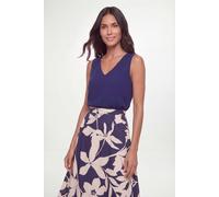 Wallis Women's Chiffon V Neck Cami Top in Navy | Size: 12 Wallis Navy 12