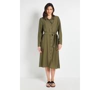 Wallis Collared Button Through Shirt Dress In Khaki khaki 14