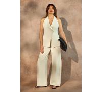 Wallis Collared Longline Waistcoat In Ivory ivory 14