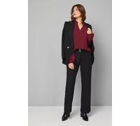 Wallis Collarless Woven Blouse In Wine wine