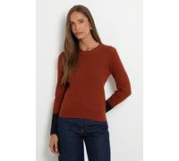 Wallis Colour Block Crew Neck Jumper In Cinnamon cinnamon
