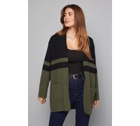 Wallis Women's Colour Block Stripe Cardigan in Black | Size: Medium Wallis Black M