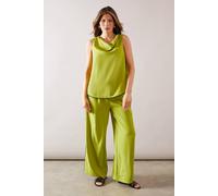 Wallis Contrast Stripe Split Trouser In Lime lime