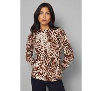 Wallis Crew Neck Printed Jumper In Animal animal
