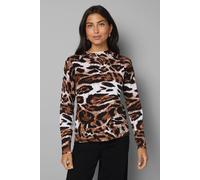 Wallis Women's Crew Neck Printed Jumper in Leopard | Size: XL Wallis Leopard XL