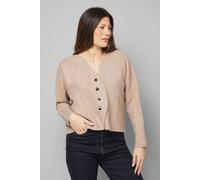 Wallis Curved Knitted Jacket In Camel camel