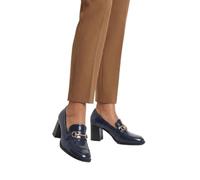 Wallis Women's Daffie Snaffle Trim High Block Heeled Loafers in Navy | Size: 5 Wallis Navy 5