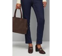 Wallis Women's Daffie Snaffle Trim High Block Heeled Loafers in Berry | Size: 8 Wallis Berry 8