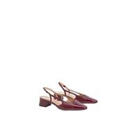 Wallis Daphnie Faux Leather Sling Back Block Heeled Toe Cap Court Shoes