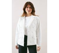 Wallis Denim Blazer In Ecru ecru 10