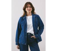 Wallis Denim Blazer In Mid Blue mid blue 10