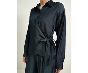 WALLIS Denim Look Tie Side Shirt Co-Ord 8