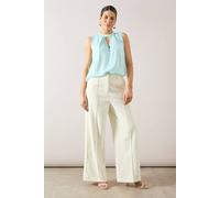 Wallis Dobby Sleeveless Blouse In Blue blue 16