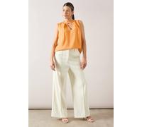 Wallis Dobby Sleeveless Blouse In Orange orange 12