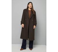 Wallis Double Breasted Car Coat In Chocolate chocolate