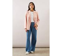 Wallis Double Breasted Collared Blazer In Pink pink 14