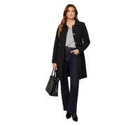 Wallis Double Crepe Pea Coat, 12, Black