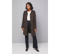 Wallis Double Crepe Pea Coat In Chocolate chocolate 14