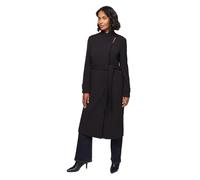Wallis Women's Double Crepe Wrap Belted Coat in Black | Size: 18 Wallis Black 18