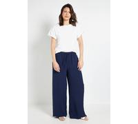 Wallis Drawstring Woven Trouser In Navy navy