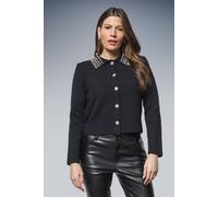 Wallis Embellished Collar Cardigan In Black black XL