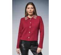 Wallis Embellished Collar Cardigan In Red red L