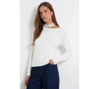 Wallis Embellished Neckline Jumper In Ivory ivory