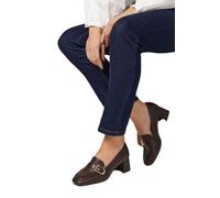 Wallis Women's Emma Faux Leather Buckle Detail Medium Heeled Loafers in Brown | Size: 4 Wallis Brown 4