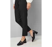 Wallis Emma Faux Leather Buckle Detail Medium Heeled Loafers In Black black