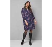 Wallis Floral Lace Insert Shift Dress In Navy navy 10