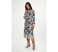 Wallis Floral Mix Print Shirt Dress In Mint mint