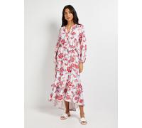 WALLIS Floral Print Button Midaxi Dress Shift Dress 12